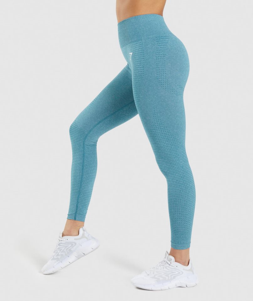 Women's Gymshark Vital Seamless 2.0 Leggings Turquoise | CA 8N35AD